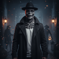 DREADSKULL – Ρεαλιστική Μάσκα Σκελετού με Καπέλο για Απόλυτη Μεταμόρφωση στο Halloween