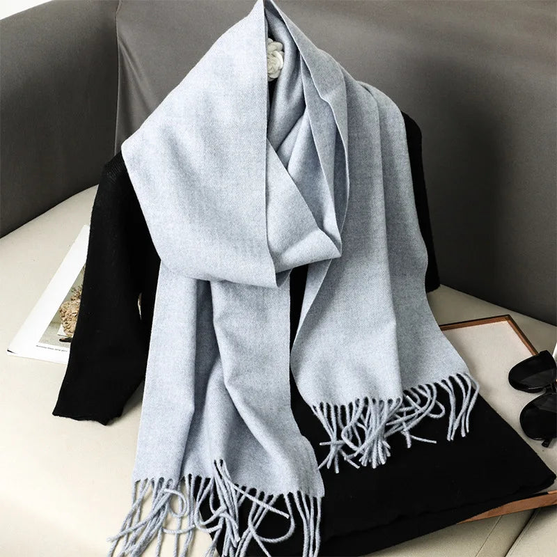 Écharpe d'hiver pour femme – 62 couleurs, écharpe épaisse et luxueuse à franges, coupe-vent et chaude pour l'hiver