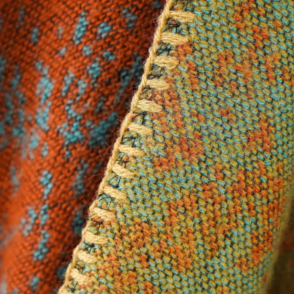 Écharpe plaid chaude à motif baroque