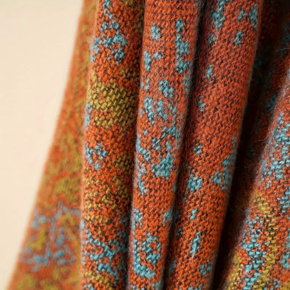 Écharpe plaid chaude à motif baroque