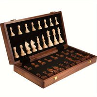 Set de ajedrez de madera EchelonMaster | Tablero de nogal hecho a mano con piezas de juego premium