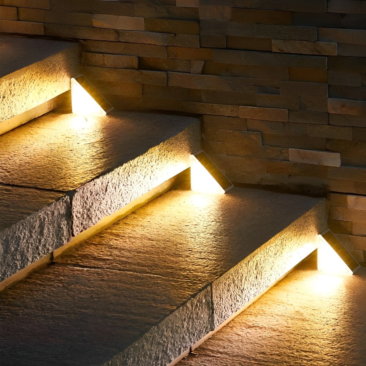 Éclairage d'extérieur solaire pour escalier avec détecteur de mouvement, ABS, IP65, blanc chaud 3000K