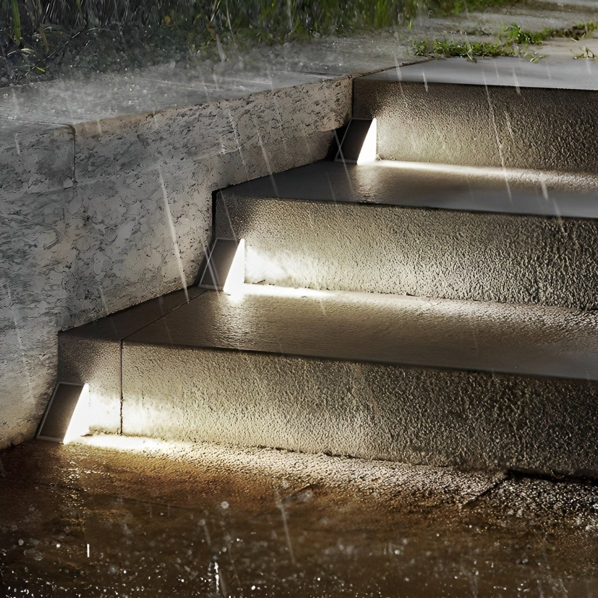 Éclairage d'extérieur solaire pour escalier avec détecteur de mouvement, ABS, IP65, blanc chaud 3000K