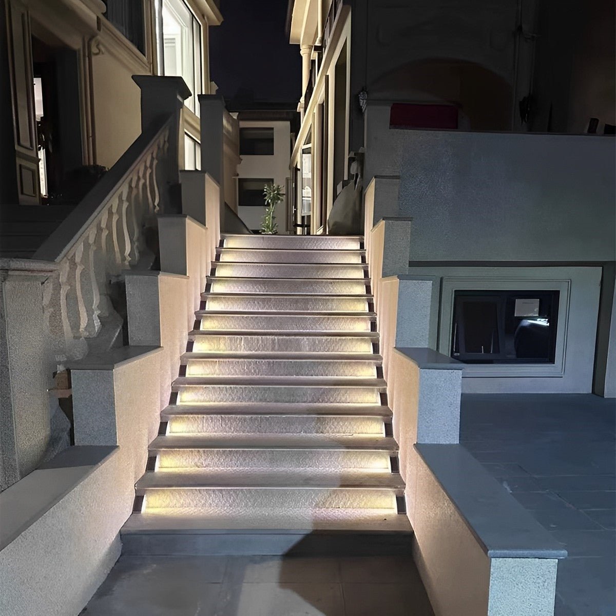 Éclairage d'extérieur solaire pour escalier avec détecteur de mouvement, ABS, IP65, blanc chaud 3000K