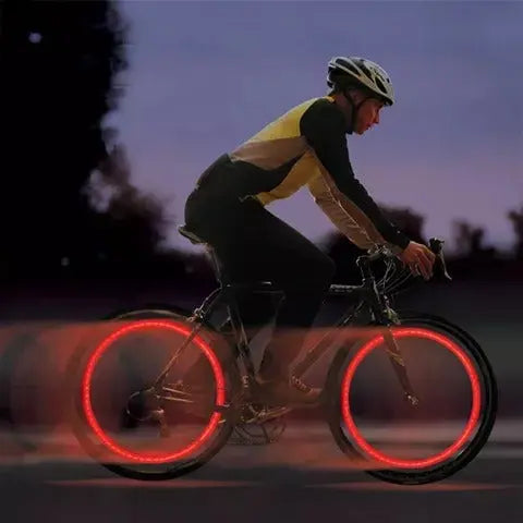 Éclairages LED pour valves de vélo à activation par le mouvement pour la sécurité
