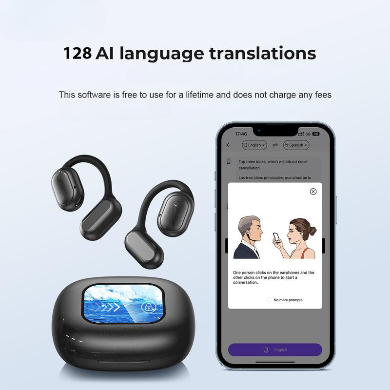 Écouteurs avec traducteur IA pour une traduction en temps réel et une communication fluide