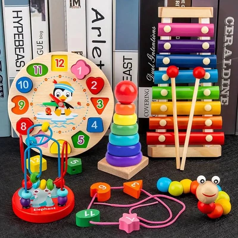 EDUQUEST 5-in-1 Montessori Set – Creative Learning for Babies from 6 Months