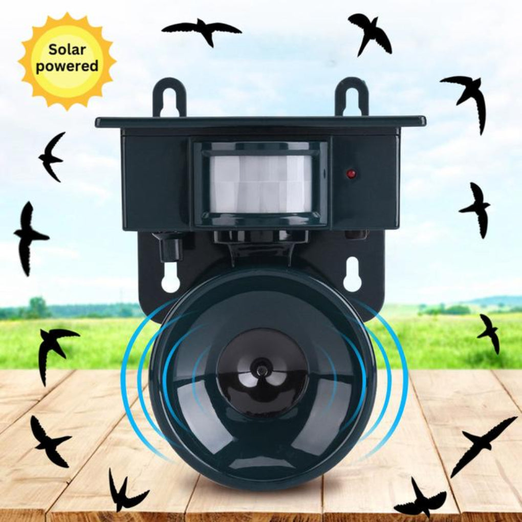Effaroucheur d'oiseaux solaire avec détecteur de mouvement et alarme sonore