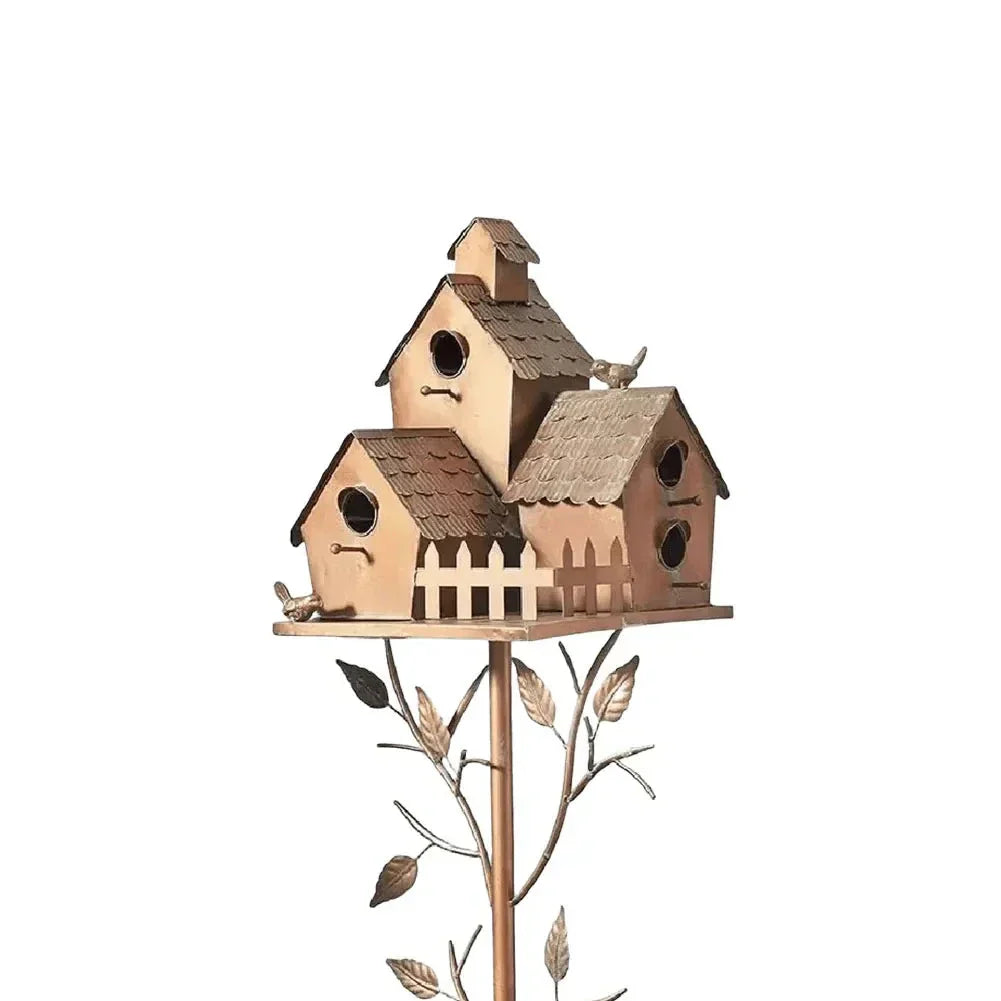 Elegant Birdhouse on a Post for Garden and Patio