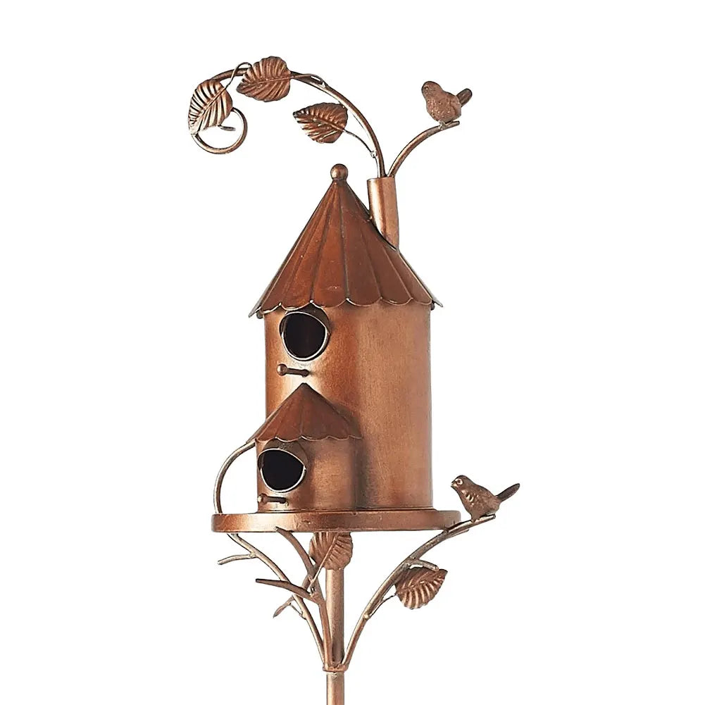 Elegant Birdhouse on a Post for Garden and Patio