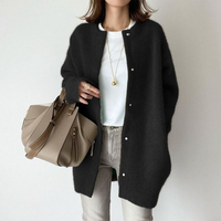 Cardigan elegante de manga larga con bolsillos