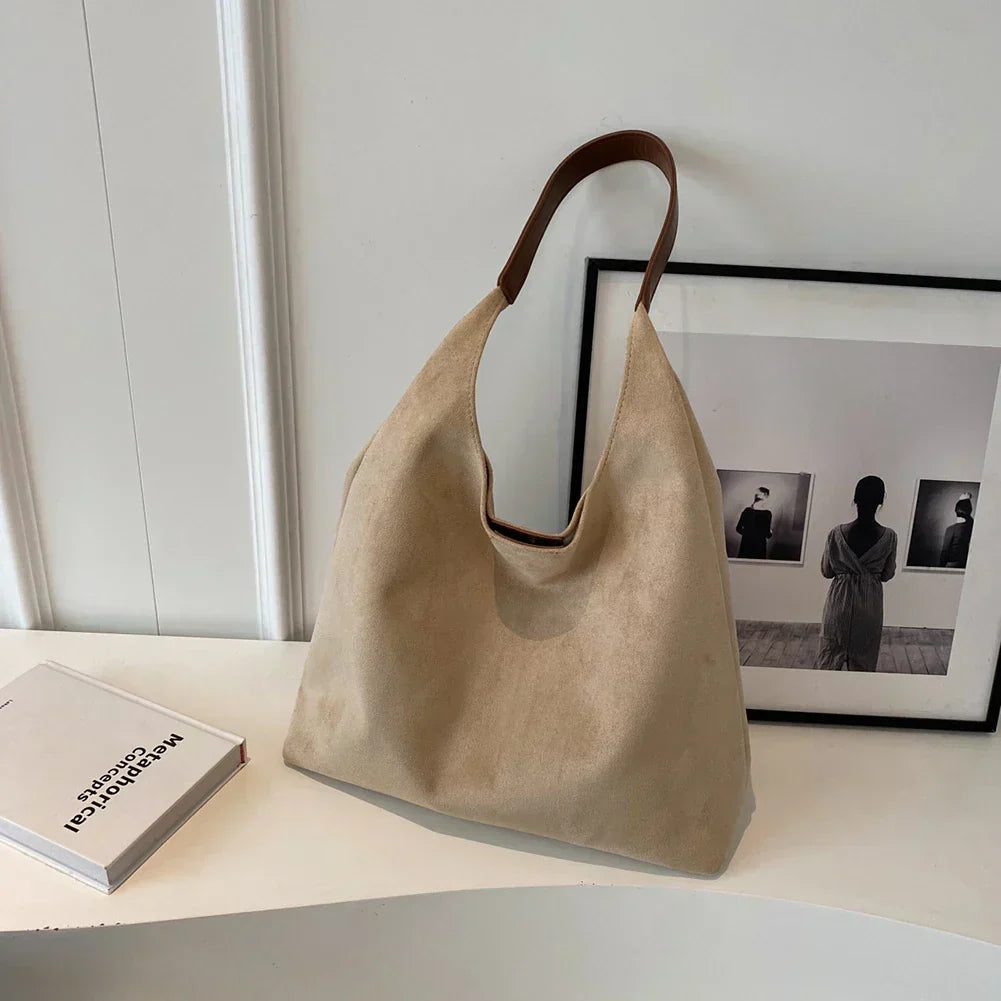 Elegant Suede Bag Soft Shape