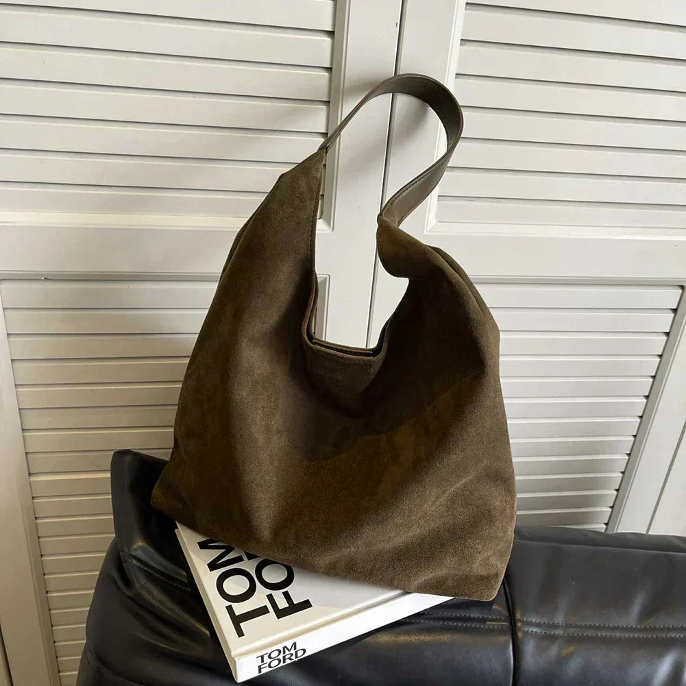 Elegant Suede Bag Soft Shape