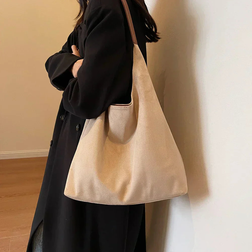 Elegant Suede Bag Soft Shape
