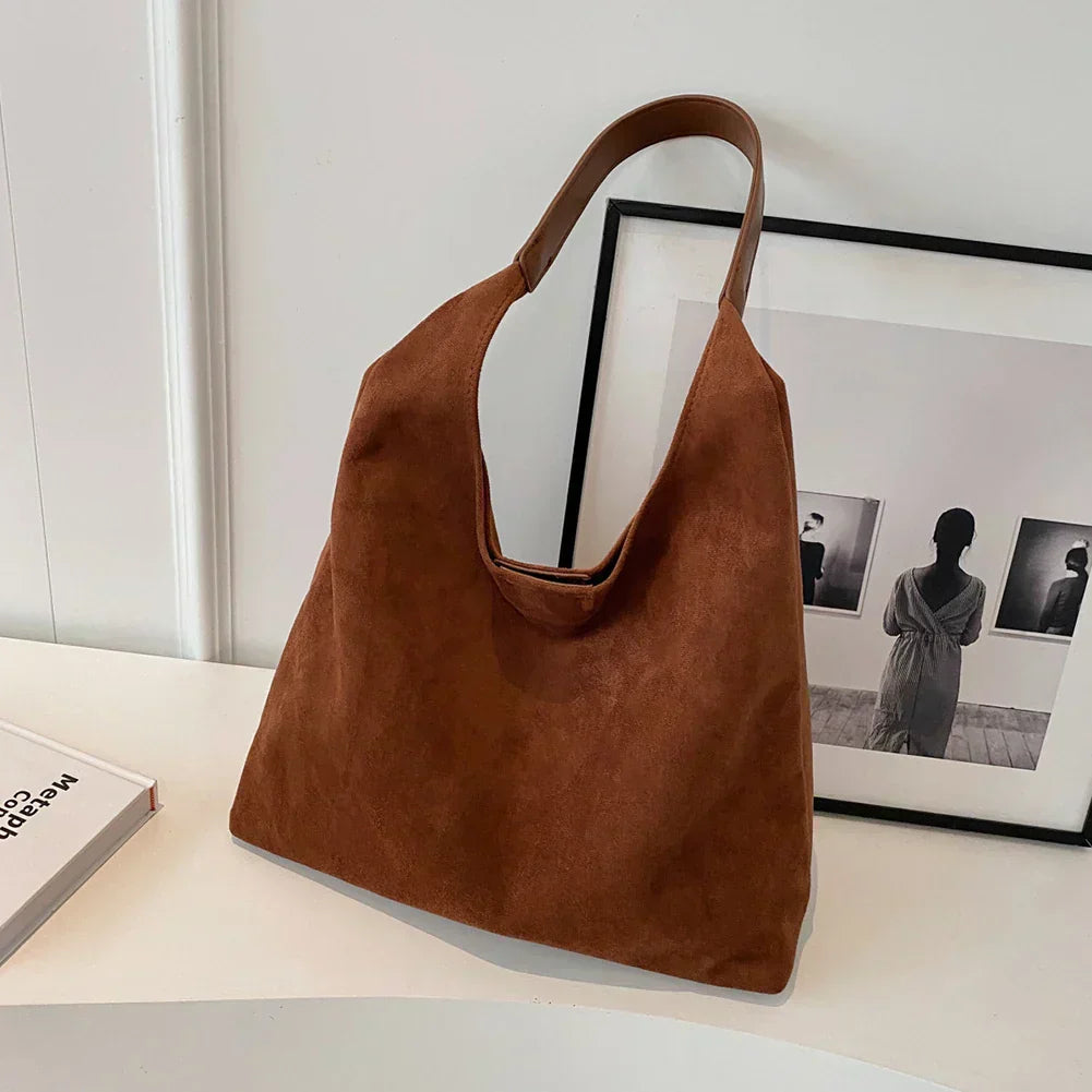Elegant Suede Bag Soft Shape