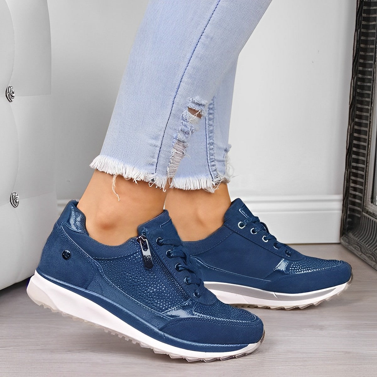 Eliana | Zip-Up Sneakers