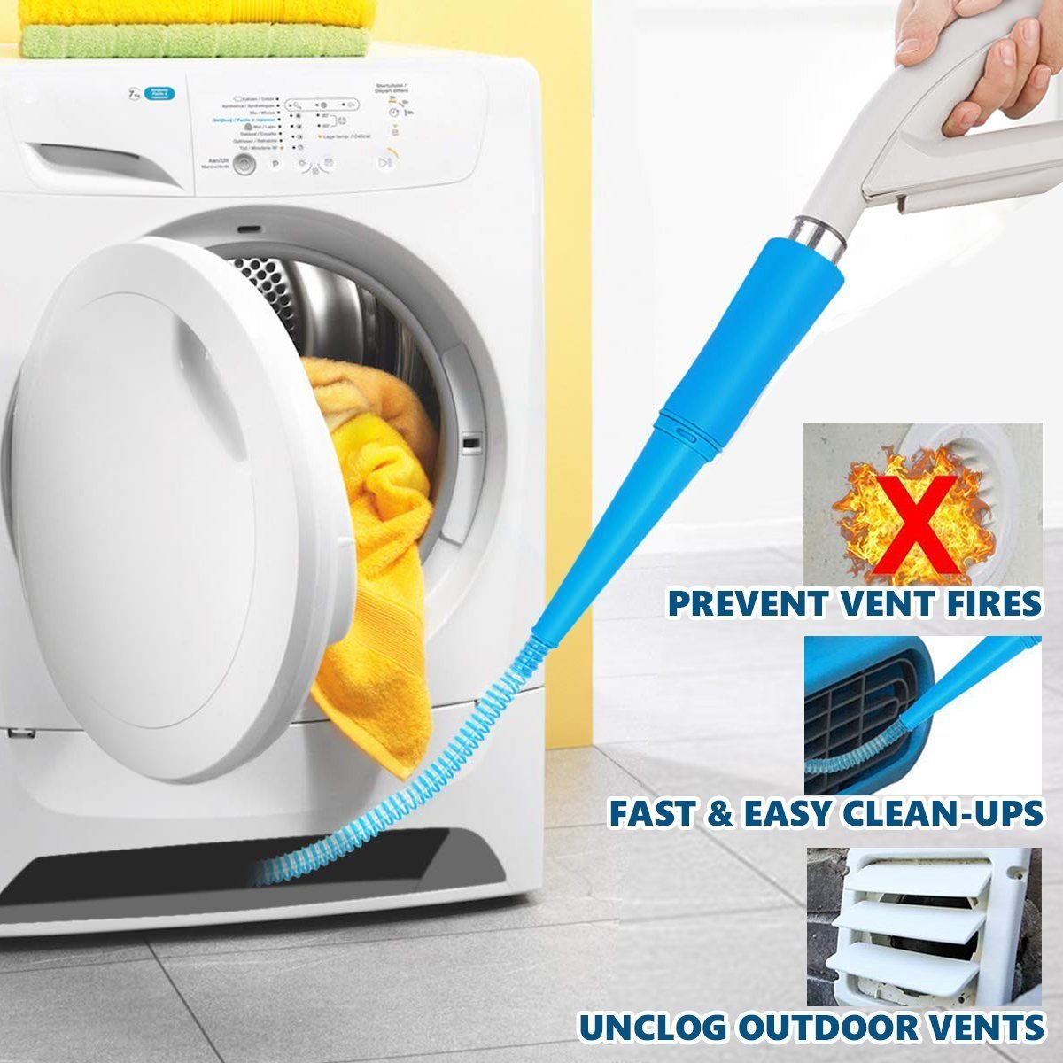 Embout d'aspirateur pour peluches de sèche-linge