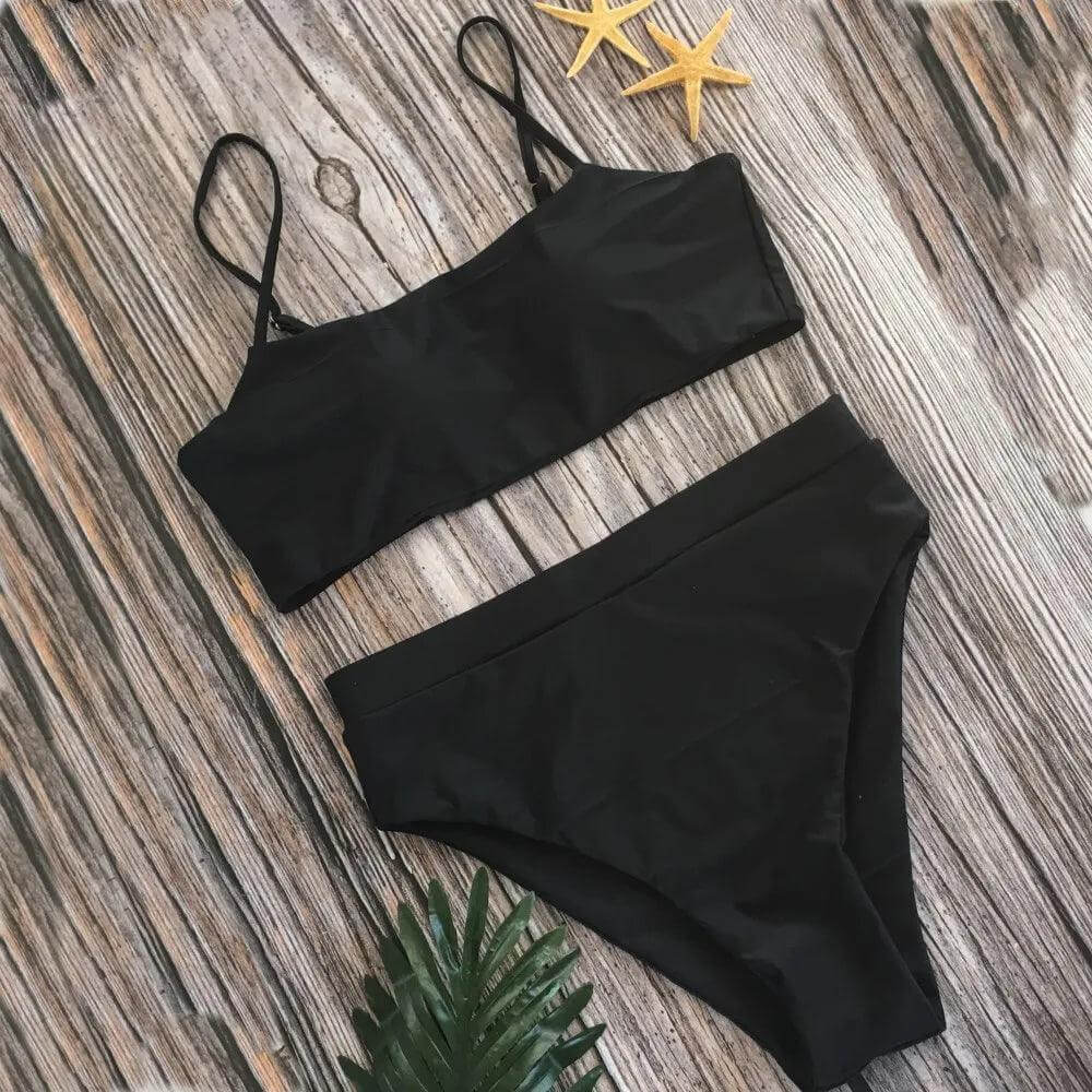 Ensemble bikini taille haute rembourré