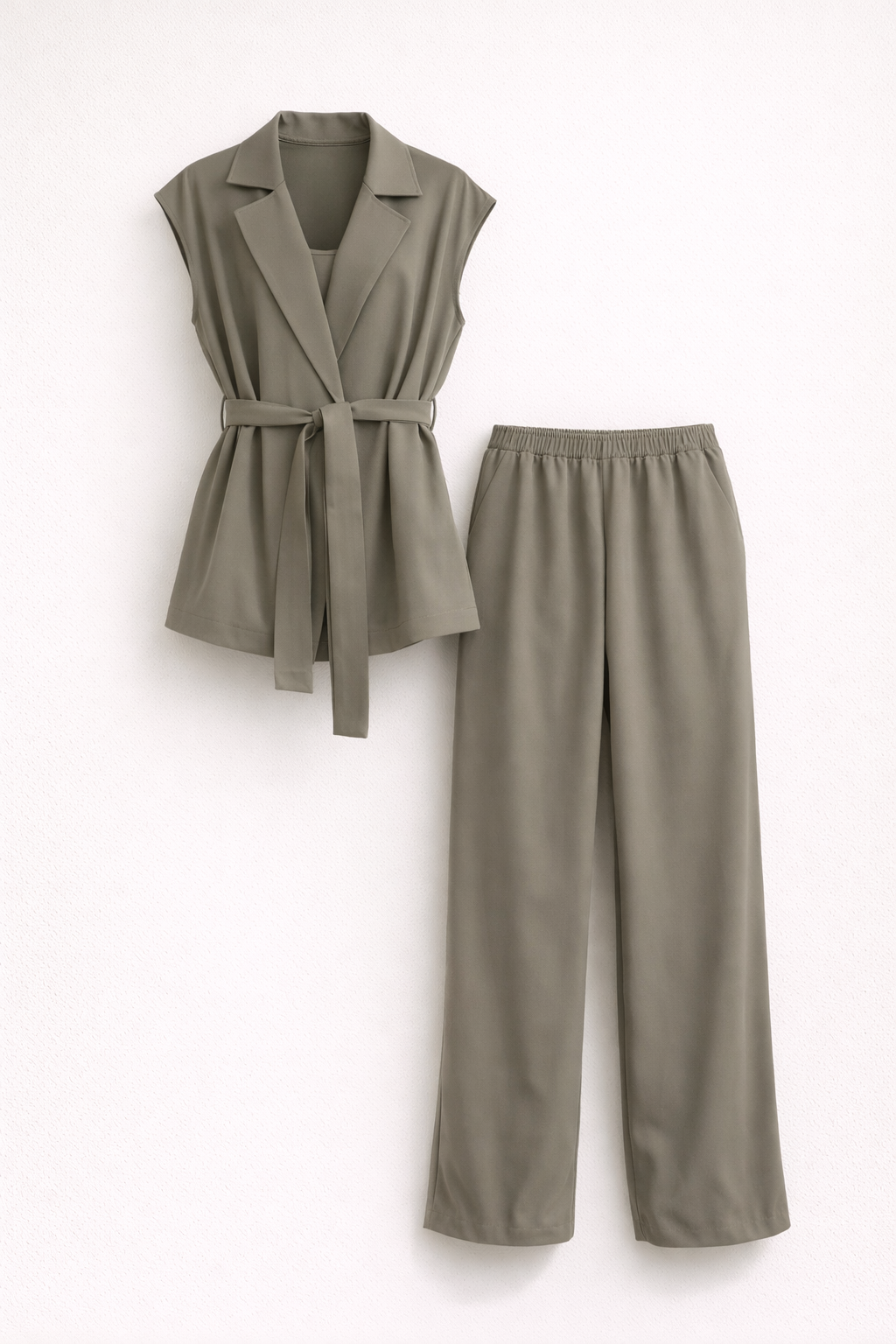 Ensemble casual sur mesure pour femme avec pantalon large et coupe décontractée