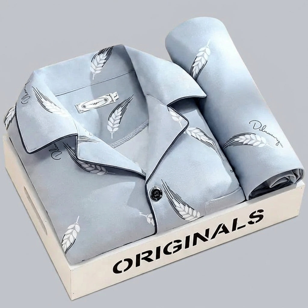 Ensemble d'intérieur à carreaux pour homme