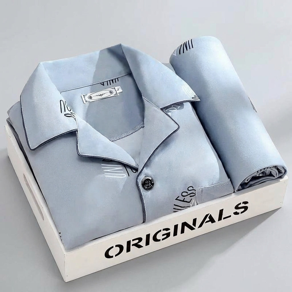 Ensemble d'intérieur à carreaux pour homme