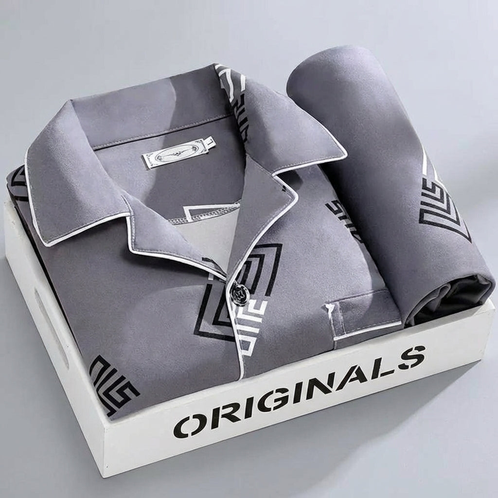 Ensemble d'intérieur à carreaux pour homme