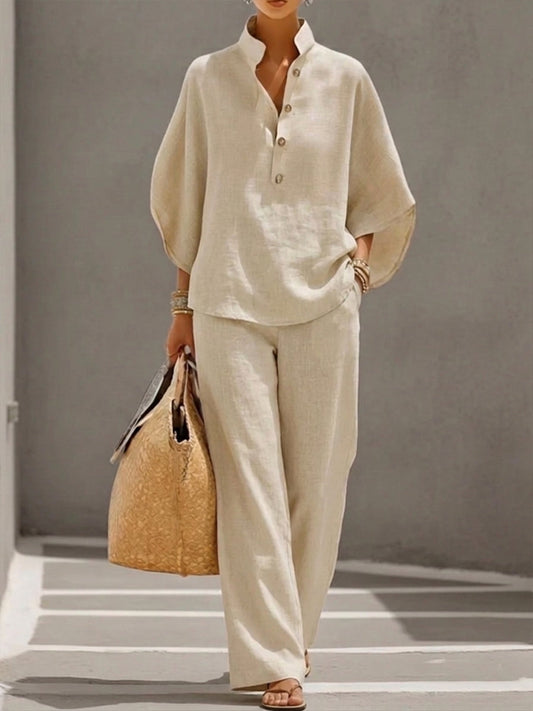 Ensemble d'intérieur pour femme avec col montant