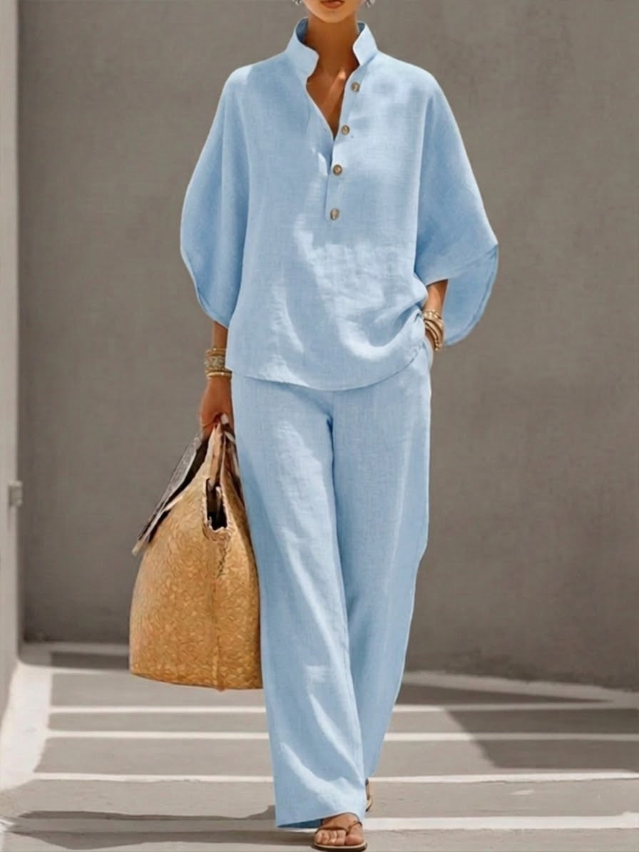 Ensemble d'intérieur pour femme avec col montant