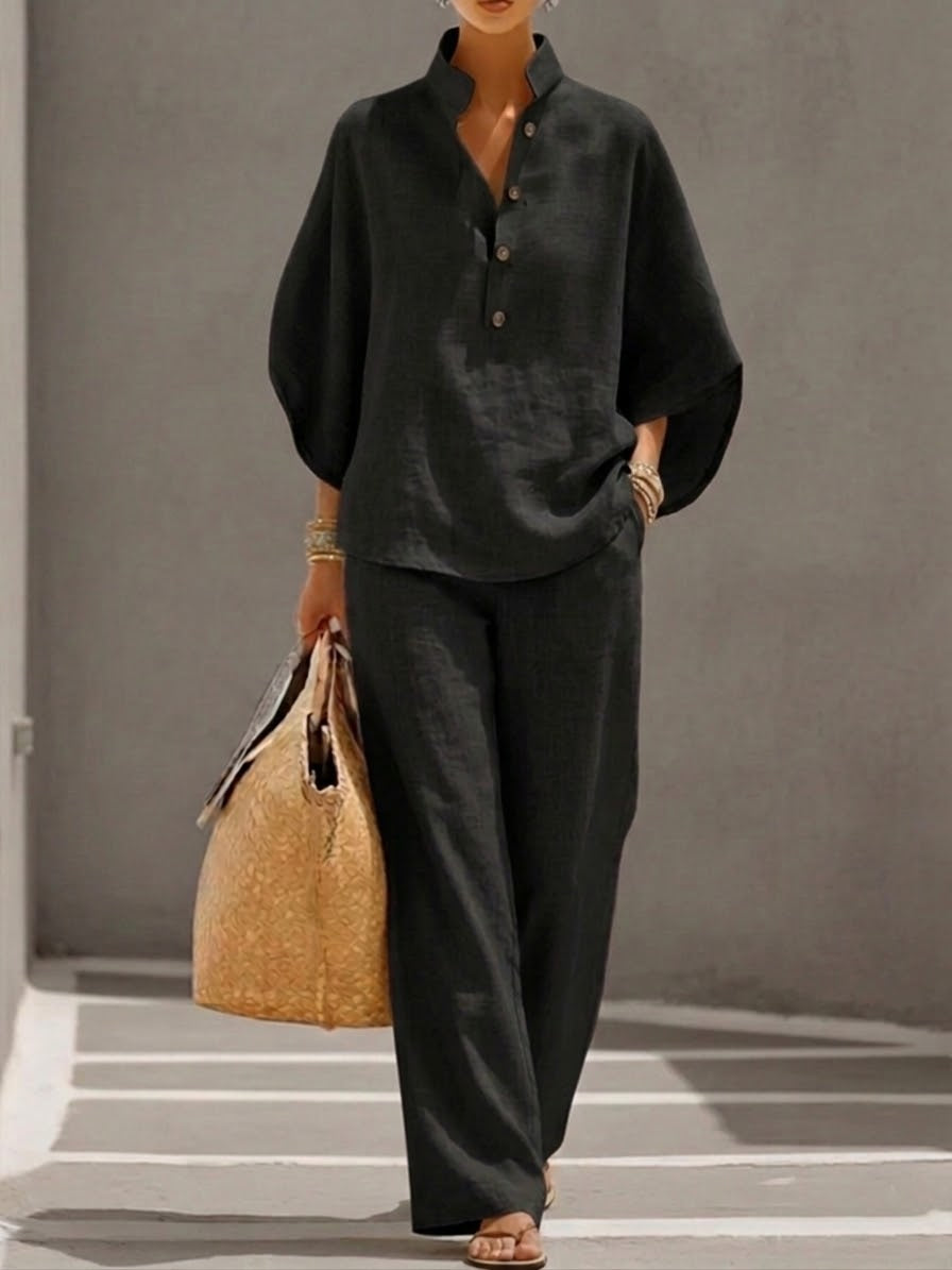 Ensemble d'intérieur pour femme avec col montant