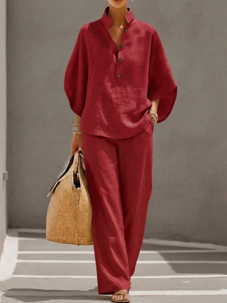 Ensemble d'intérieur pour femme avec col montant