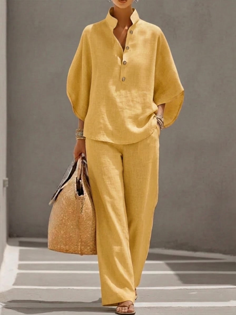 Ensemble d'intérieur pour femme avec col montant