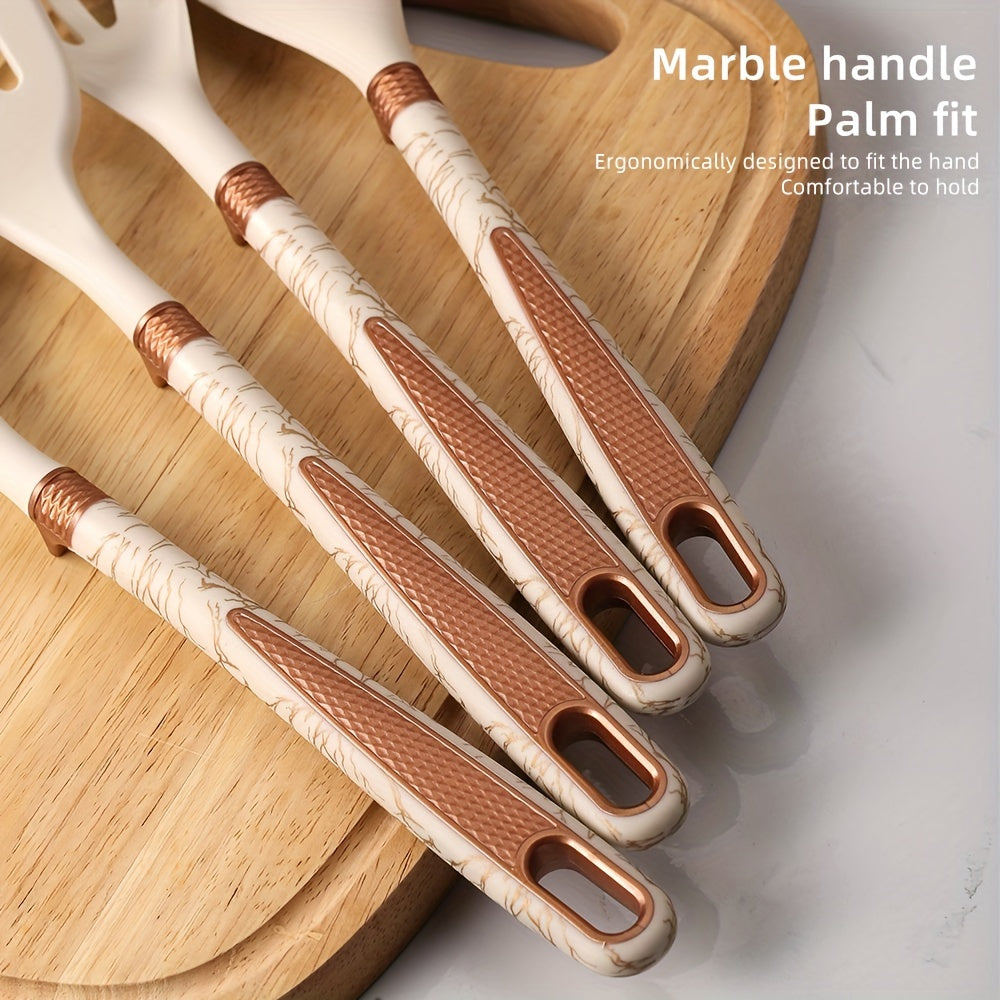 Ensemble d'ustensiles de cuisine en silicone élégant