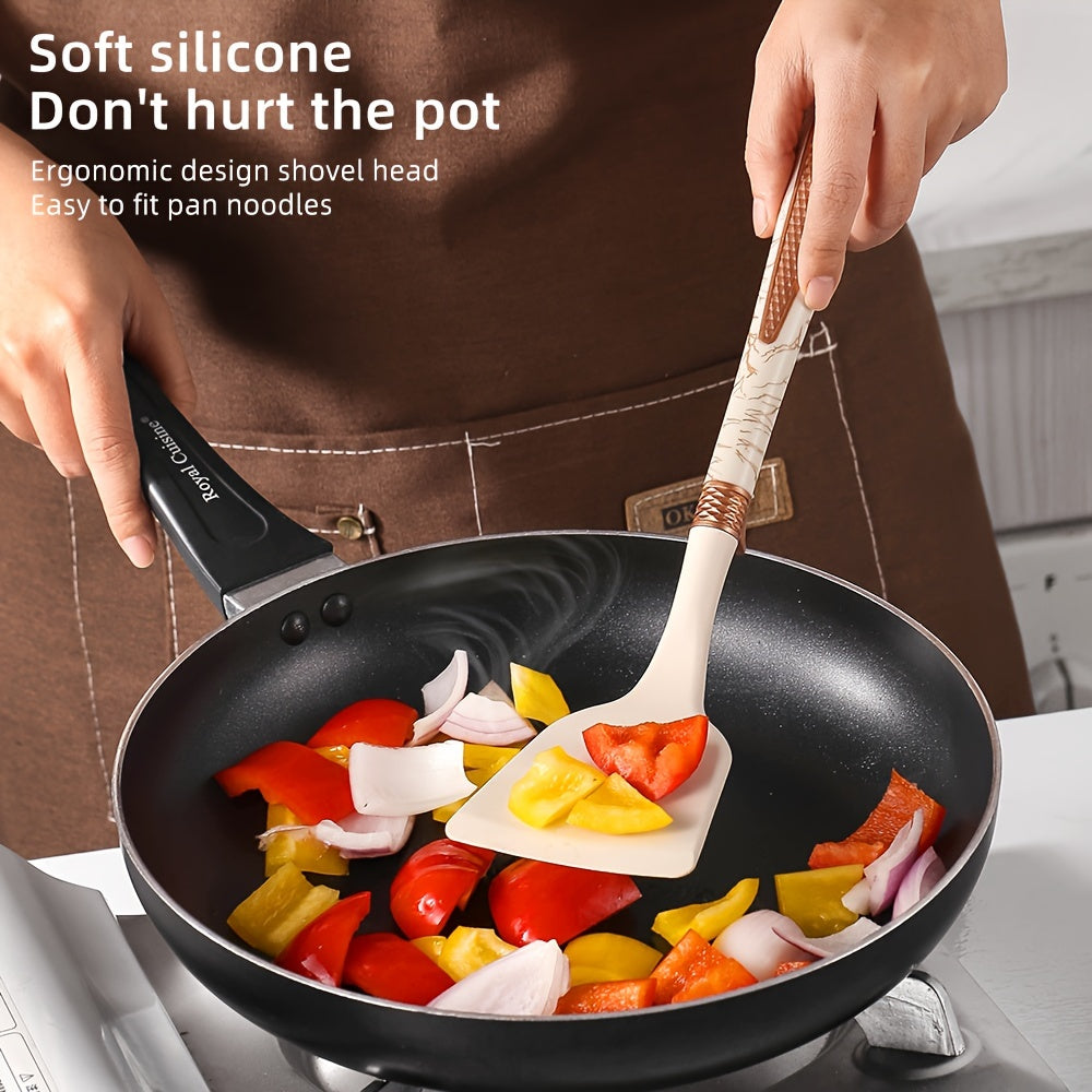 Ensemble d'ustensiles de cuisine en silicone élégant