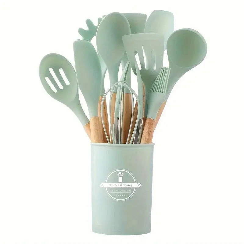 Ensemble de 12 ustensiles de cuisine en silicone pour la cuisine quotidienne