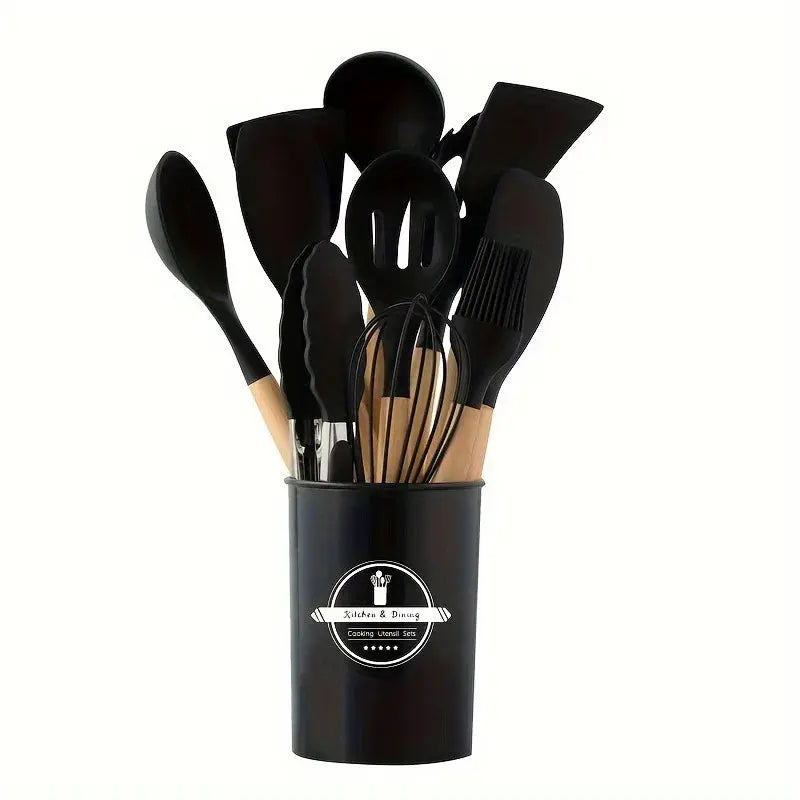 Ensemble de 12 ustensiles de cuisine en silicone pour la cuisine quotidienne