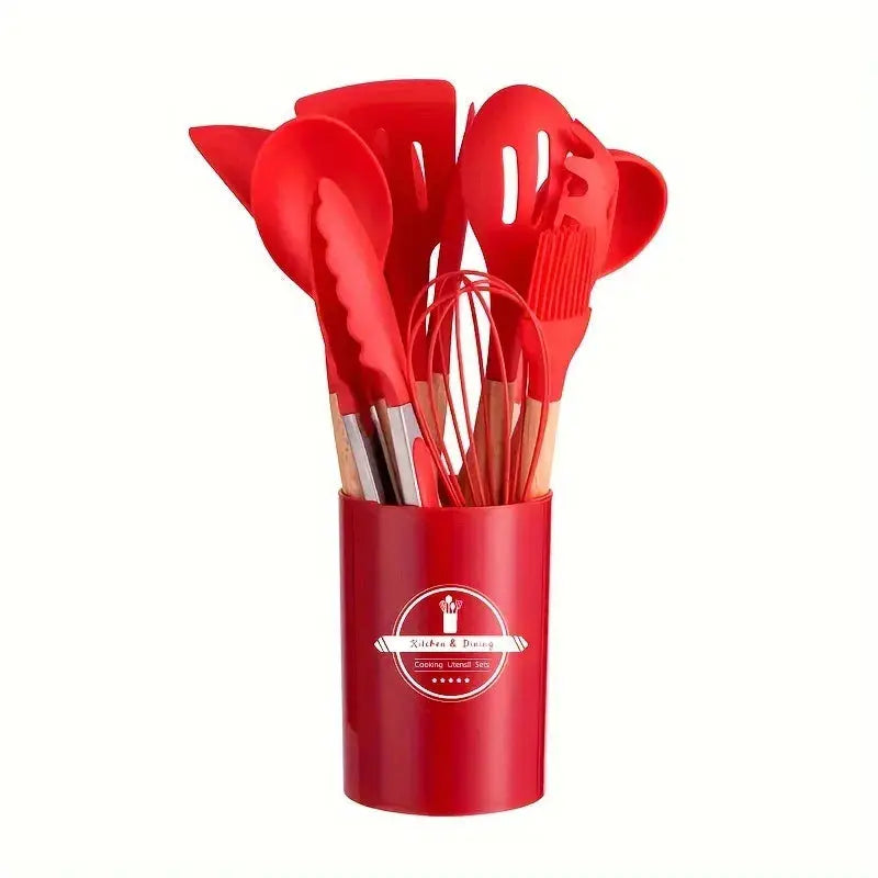Ensemble de 12 ustensiles de cuisine en silicone pour la cuisine quotidienne