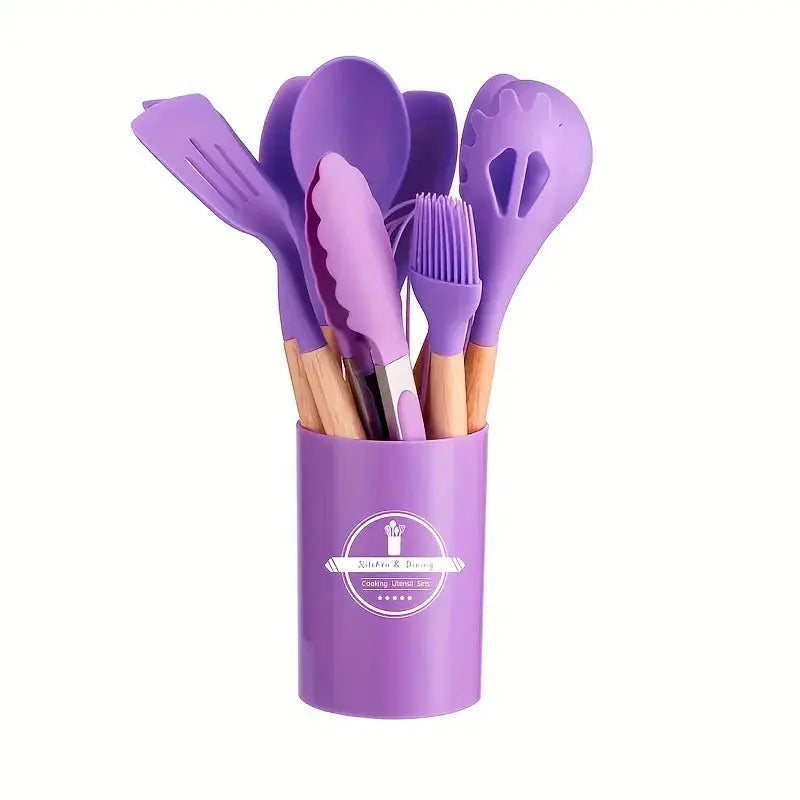 Ensemble de 12 ustensiles de cuisine en silicone pour la cuisine quotidienne