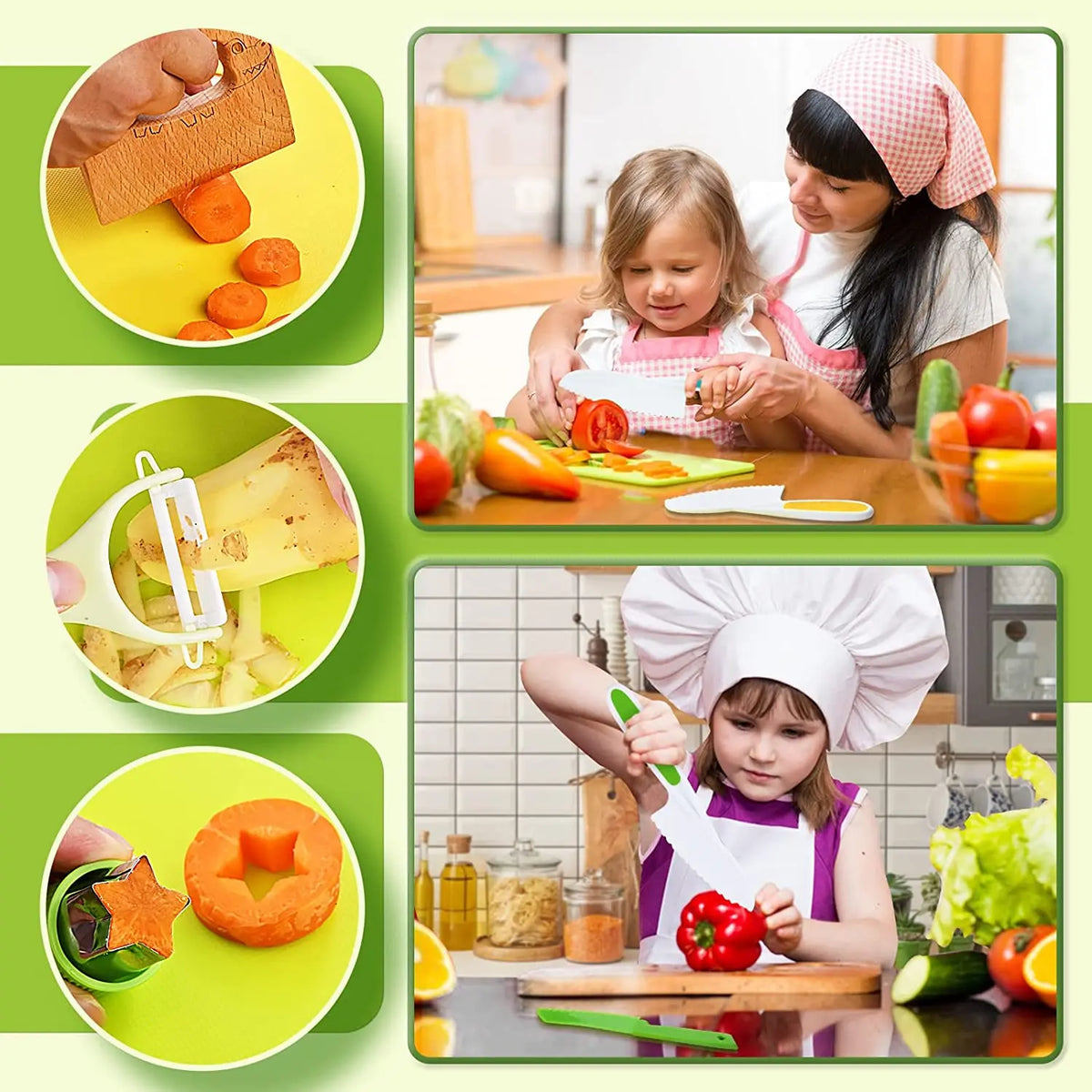 Ensemble de 13 outils de cuisine Montessori