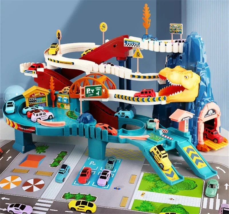 Ensemble de circuit de jeu interactif pour enfants avec 16 voitures assorties