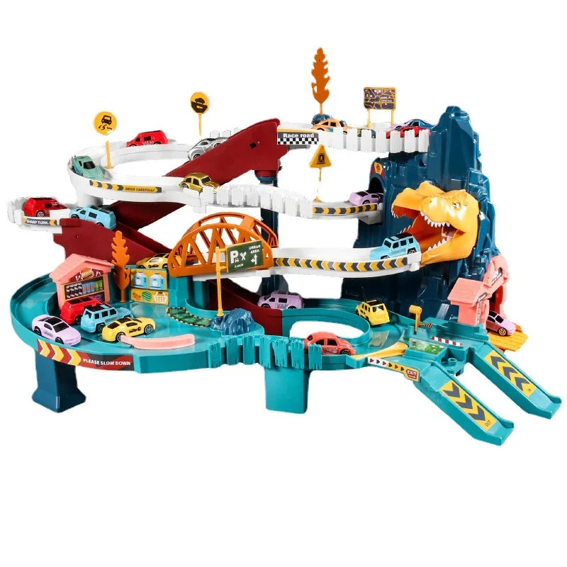 Ensemble de circuit de jeu interactif pour enfants avec 16 voitures assorties