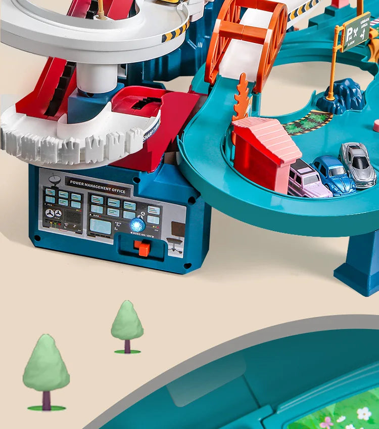 Ensemble de circuit de jeu interactif pour enfants avec 16 voitures assorties