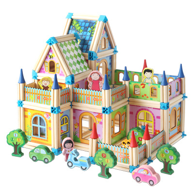 Ensemble de construction en bois créatif pour enfants