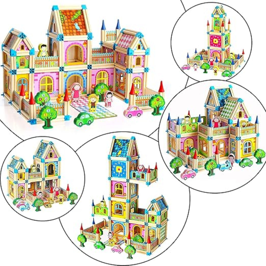 Ensemble de construction en bois créatif pour enfants