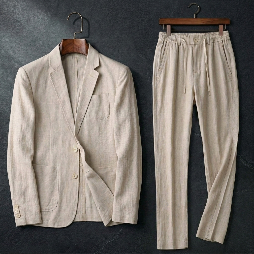 Ensemble de costume blanc lin