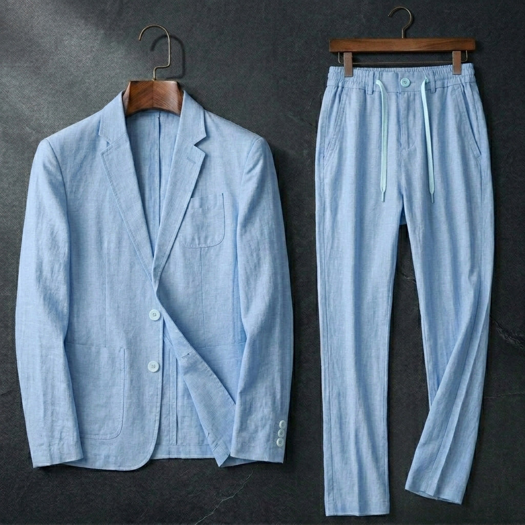 Ensemble de costume blanc lin