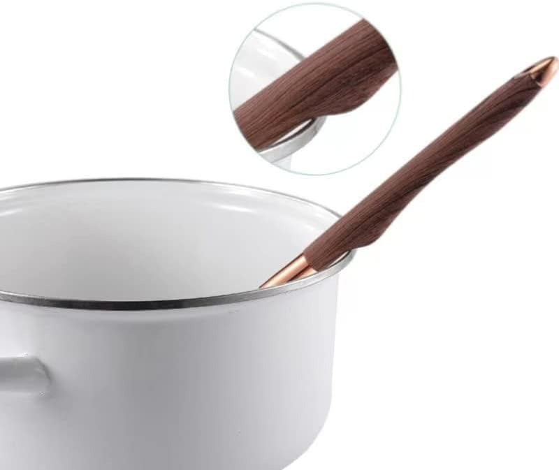 Ensemble de cuisine 10 ustensiles en silicone manches bois aspect moderne