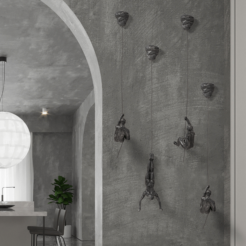Ensemble de décorations murales avec personnages grimpeurs