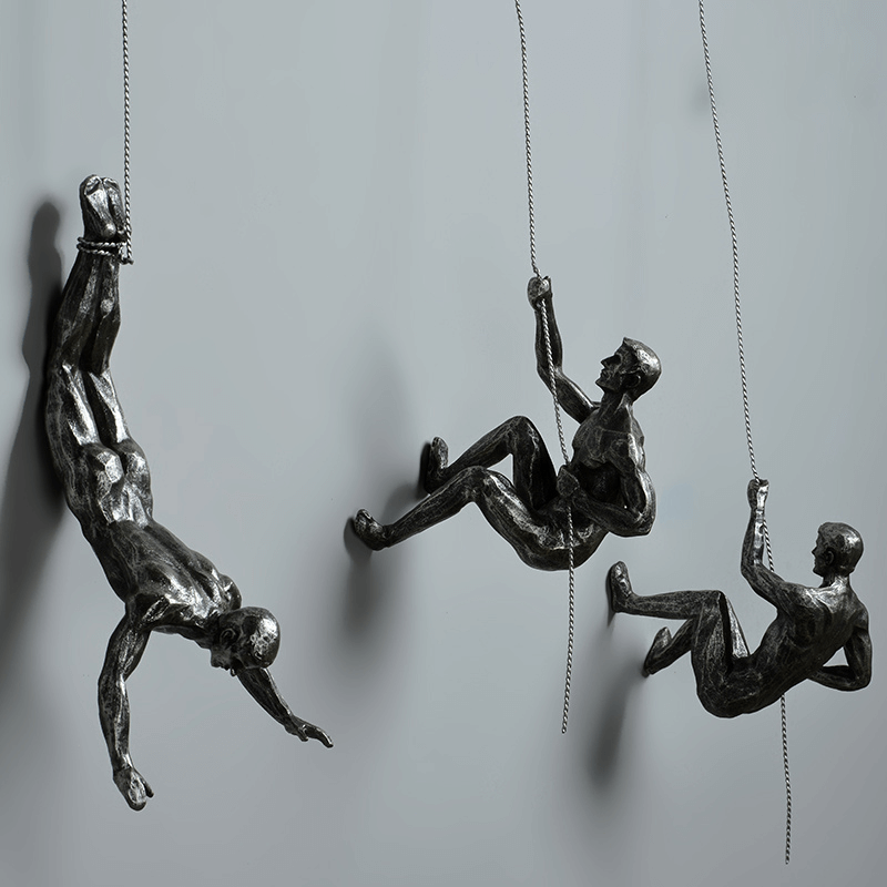 Ensemble de décorations murales avec personnages grimpeurs