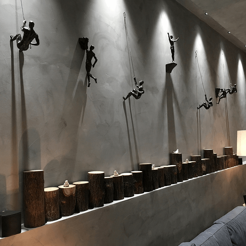 Ensemble de décorations murales avec personnages grimpeurs