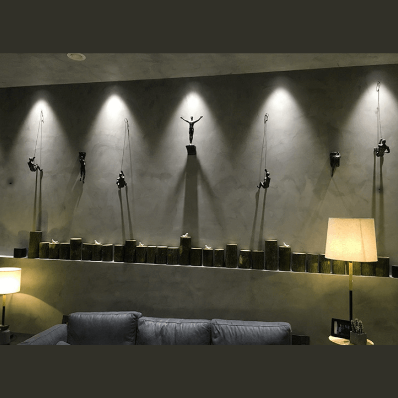 Ensemble de décorations murales avec personnages grimpeurs